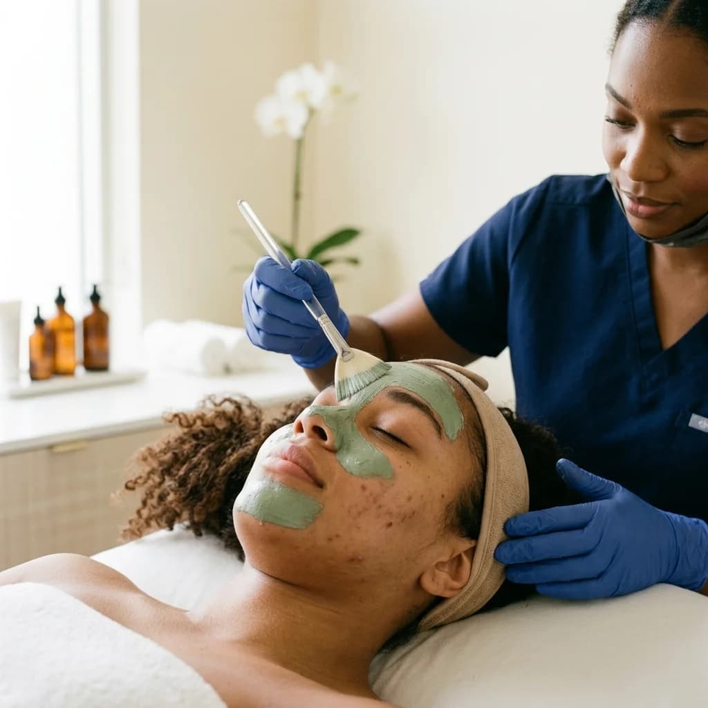 Tratamiento calmante y purificante de arcilla para el control de acné en rostro